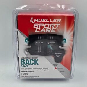 Mueller Sports Medicine Adjustable Back Brace One Size Fits Most Maximum Support